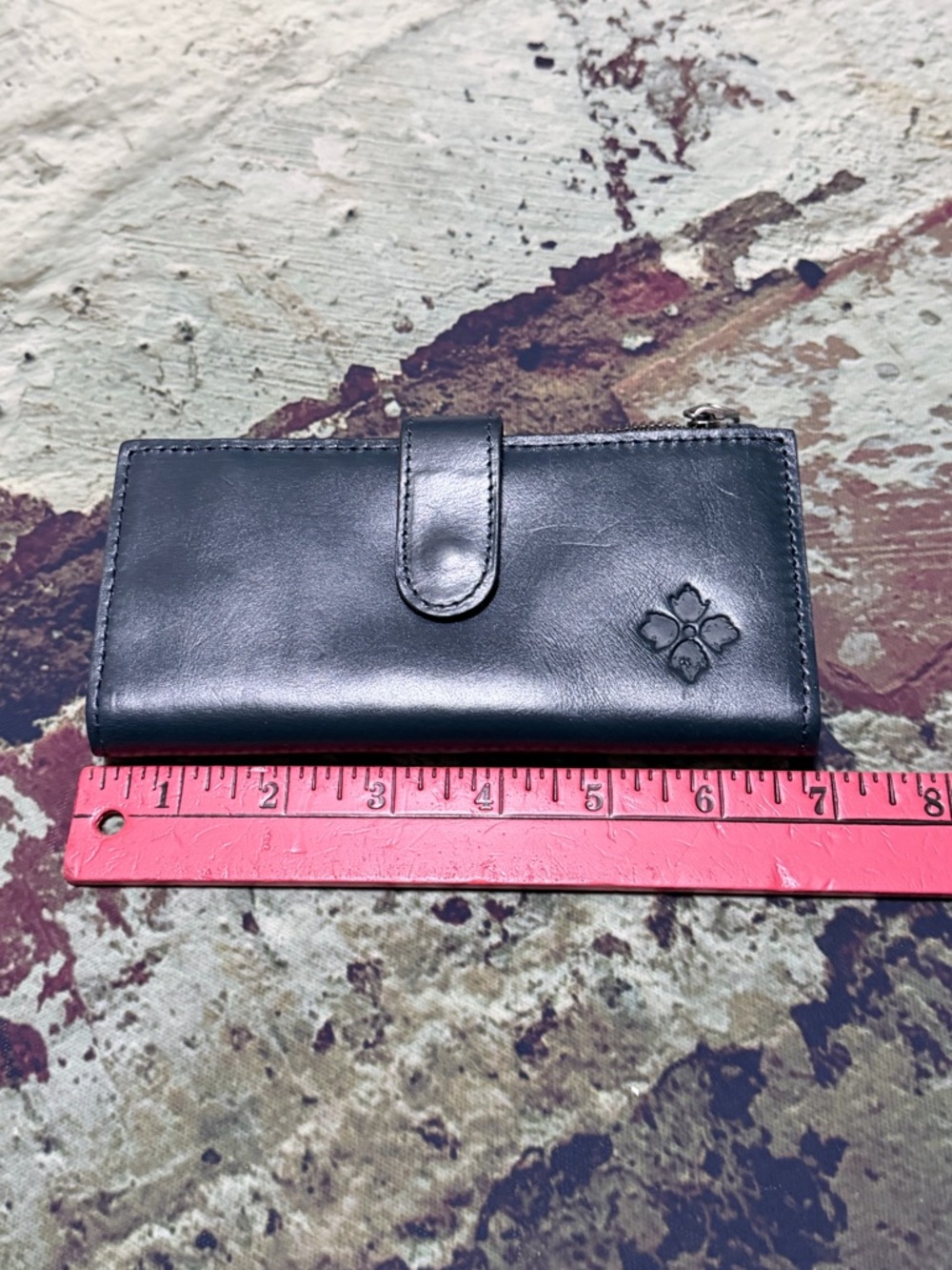 Dark Navy Leather Nazari Wallet by Patricia Nash - Picture 8 of 9